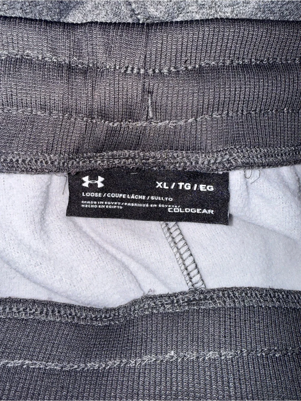 2930-Under Armour Men's Heather Gray & Black Jogger Sweatpants
